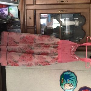 Girls 12 worn once pink dress